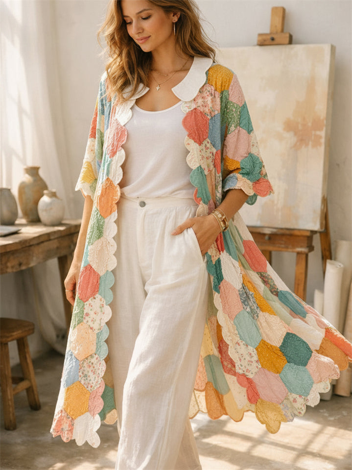 Women's Beautiful Patchwork Cover Up Duster