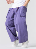 Men Japanese Style Baggy Oversized Streetwear Multi-pocket Cargo Pants