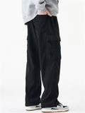 ‌ Thermal Lined Corduroy Cargo Pants for Men with Multiple Pockets‌