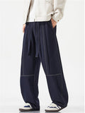Mens Baggy Wide Leg Streetwear Loose Casual Drawstring Pants