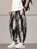 Men's Print Drawstring Wide Leg Lantern Pants