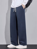 Men's Warm Thermal Lined Drape Twill Knitted Casual Pants