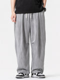 Mens Summer Comfy Cotton Linen Baggy Beach Harem Yoga Wide Leg Pants