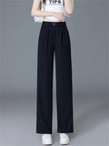 Women's Summer Comfy Breathable High Waist Wide Leg Loose Fit Pants