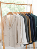 Casual Men's Long Sleeve Ramine Lapel Suit Jacket