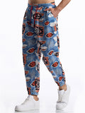 Men's Summer Retro 3D Print Drawstring Jogger Pants