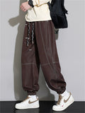 Men's Water Repellent Lace Up Loose Comfy Jogger Jeans
