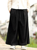 Men's Retro Comfy Loose-Fit Elastic Waist Casual Corduroy Pants