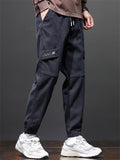 Men's Cool Comfy Drawstring Ankle-tied Cargo Jogger Pants