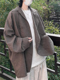 Men's Chinese Style Long Sleeve Vintage Loose Textured Shirts