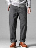 Men Vintage Cotton Military Fatigue Straight Leg Pants