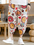 Men's Summer Trendy Print Casual Carrot Capri Pants