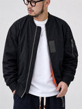 Men Casual Zip Up MA 1 Military Bomber Flight Jacket