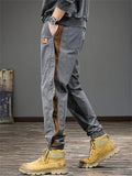 Men's Cool Vintage Regular Fit Patchwork Cargo Jogger Pants