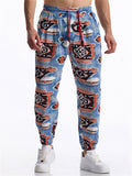 Men's Summer Retro 3D Print Drawstring Jogger Pants