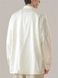 Chinese Style Men's Stand Collar Jacquard Long Sleeve Shirts
