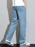 Mens Minimalist Style Lightweight Stretch Comfort Jeans
