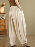Women's High Waisted Wide Leg Bloomers Pants