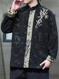 Men's Oriental Style Bamboo Jacquard Patchwork Tang Suit Jacket