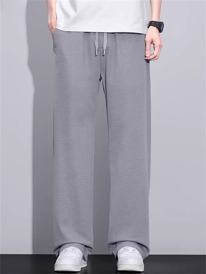 Men's Comfy Wide Leg Baggy Streetwear Loose Fit Straight Pants