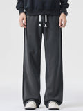 Men Plus Size Wide Leg Drawstring Elastic Waist Baggy Pants