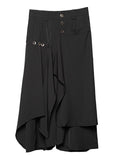 Retro Japanese Style Casual Wide Leg Cropped Pants for Men