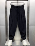 Men's Summer Korean Style Casual Solid Color Drawstring Pants