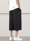 Men's Casual Solid Color Pockets Capri Pants