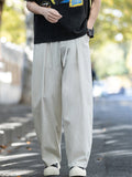 Men's Comfy Breathable Summer Linen Blend Loose Fit Straight Pants