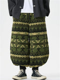 Men's Warm Winter Fleece Printed Drawstring Bloomers Pants