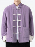 Men's Winter Warm Mandarin Collar Button-up Corduroy Jackets