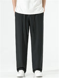 Men's Summer Wear Silky Texture Breathable Casual Long Pants