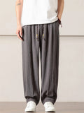 Men's Chinese Style Simple Casual Baggy Linen Blend Harem Pants
