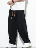 Men's Chinese Style Summer Casual Loose Fit Harem Jogger Pants