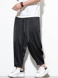 Mens Ice Silk Harem Pants Loose Baggy Yoga Tapered Joggers