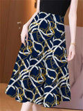 Women's Korean Style Printed A-Line Skirts