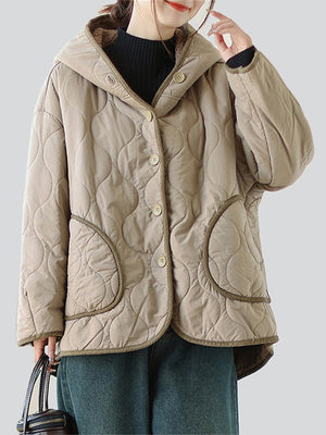 Women's Thickened Plush Lining Super Warm Hooded Coat