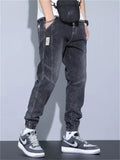 Men's Simple Plain Color Harem Jogger Jeans