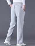 Comfy Relaxed Elastic Waist Sweatpants for Elder Man