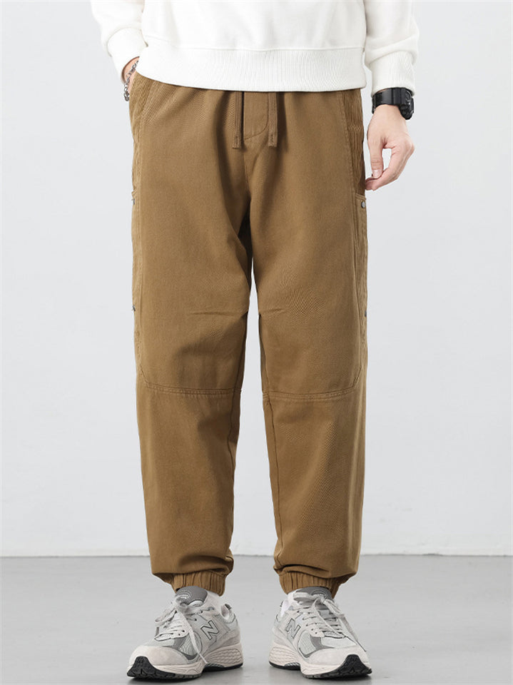 Men's Casual Daily Wear Cotton Loose Fit Cargo Jogger Pants