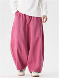 Men's Autumn Simple Japanese Style Wide Leg Scimitar Pants