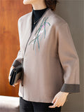 Elegant Plant Crochet Long Sleeve Cardigan Jacket for Women