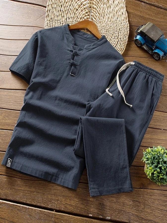 Men's Comfort Linen Sets T-shirt + Trousers