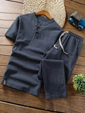 Men's Comfort Linen Sets T-shirt + Trousers