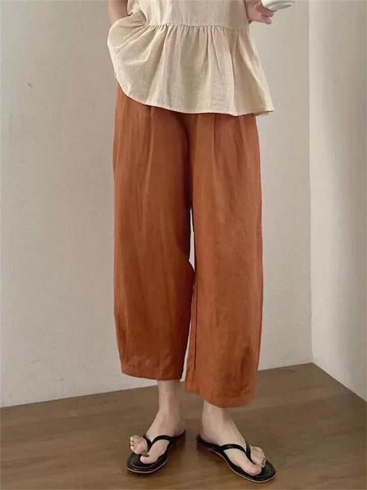 Fashion Cozy Lightweight Cotton Linen Pants for Women