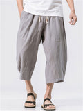 Chinese Style Loose Linen Harem Pants