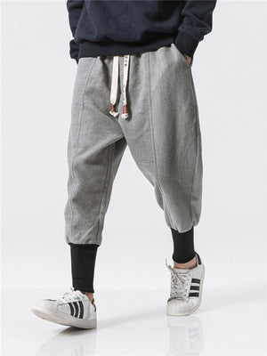 Winter Drawstring Thick Ankle-Banded Pants