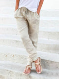 Women's Comfort Drawstring Linen Pants