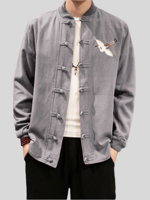 Spring Style Simple Crane Cool Men's Jackets