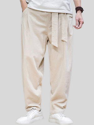 Men's Cotton Linen Chinese Style Simple Lantern Pants